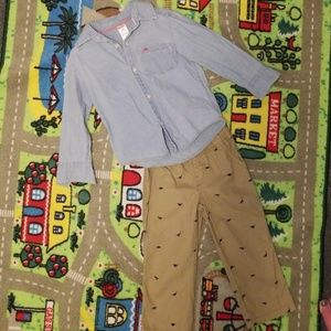 2t Carters Dino Slack and Button down
